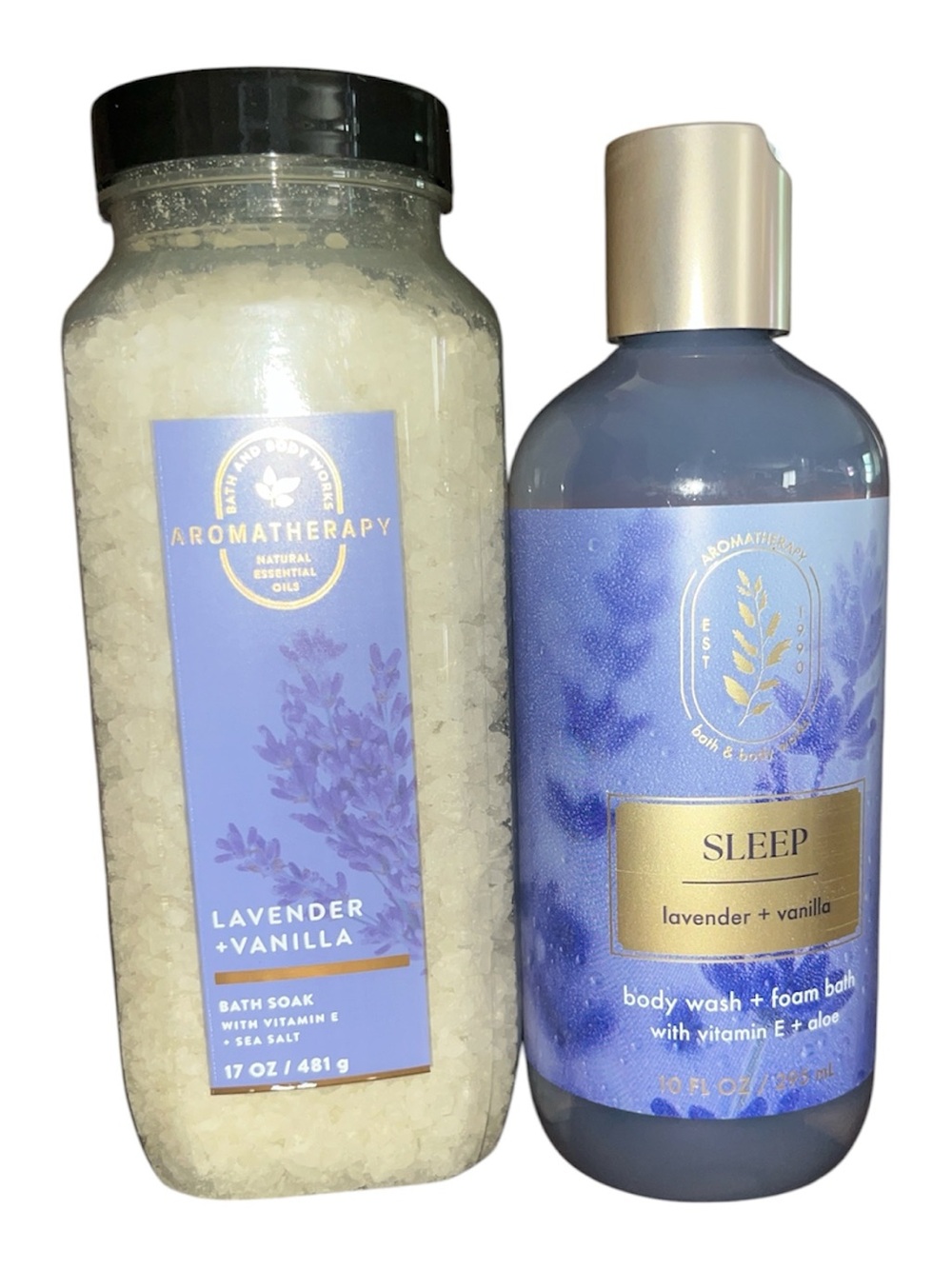 Bath & Body Works Aromatherapy Lavender + Vanilla Sleep Bath Soak & Body Wash